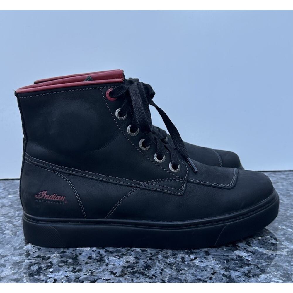 Indian Motorcycle Bryant Boots Lace-Up Women's Size 7 Black Biker Shoes